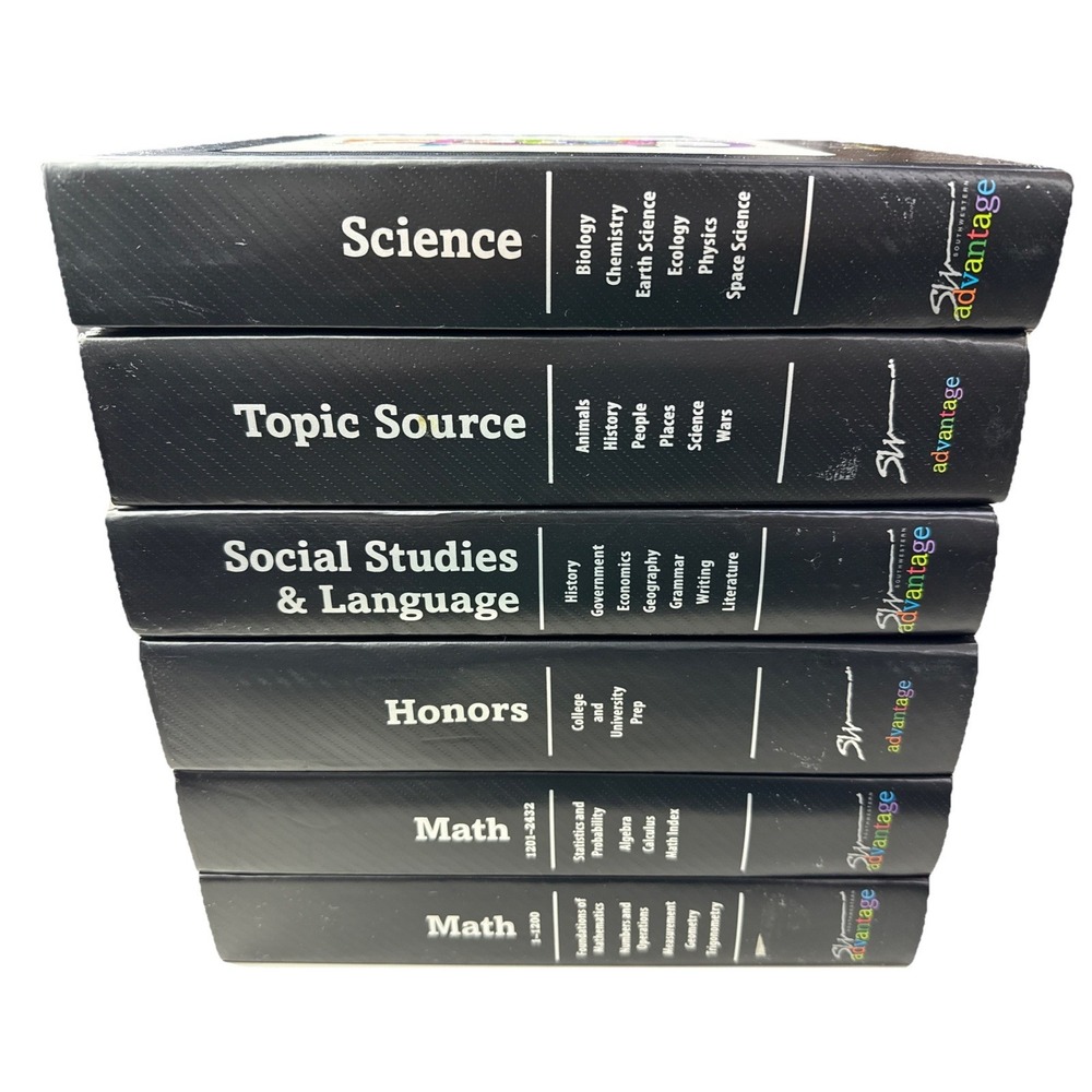 SW Advantage 6 Book Set - Math 1&2 Science Social Studies Language Honors Etc 2g